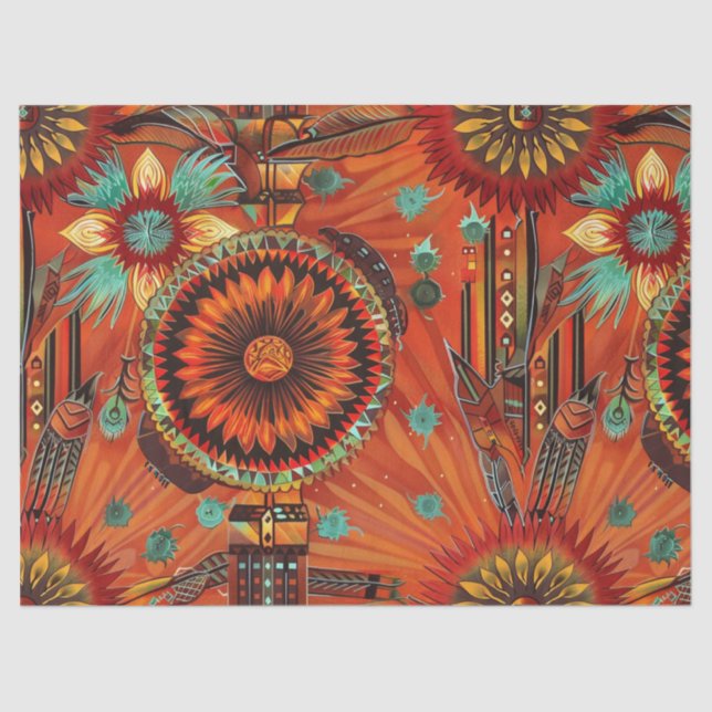 Papel De Seda Tecido "Ecos Itriciados" de Tecido Vibrante (Frente )