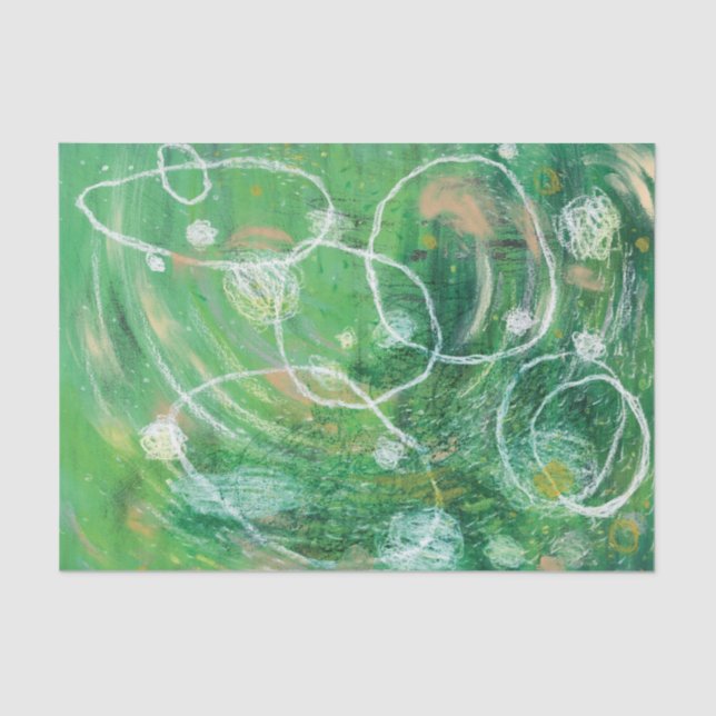 Papel De Seda Tecido Elegante moderno com padrão de Abstrato (Frente )