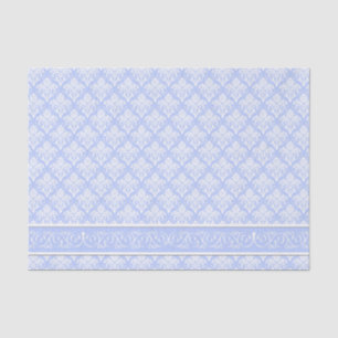 Papel De Seda Tecido embebido - Damasco Azul Wedgewood