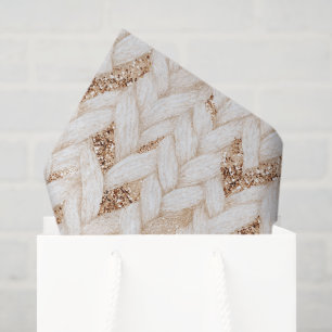Papel De Seda Tecido Falso Tecido Branco Brilho Dourado Aniversá
