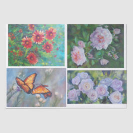 Papel De Seda Tecido floral de Decoupage