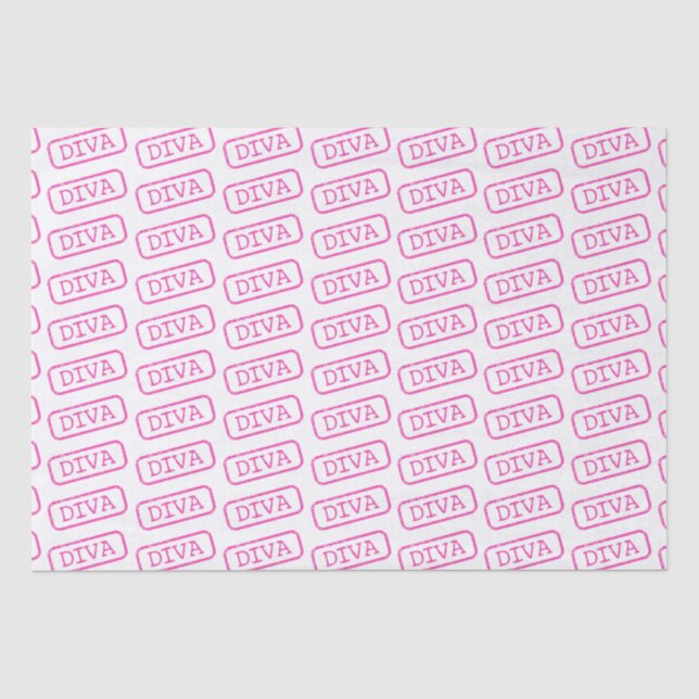 Papel De Seda Tecido gravado DIVA (Frente )
