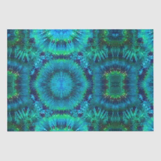 Papel De Seda Tecido Kaleidoscope Tie Dye (Frente )