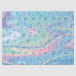 Papel De Seda Tecido Mágico Padrão de Cristal Chic Holográfico