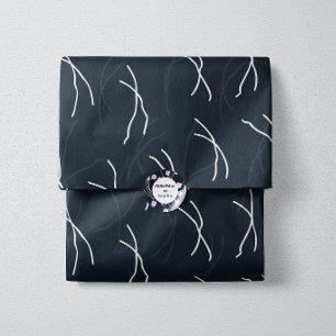 Papel De Seda Tecido Naval Abstracto Traços Desenhadcos