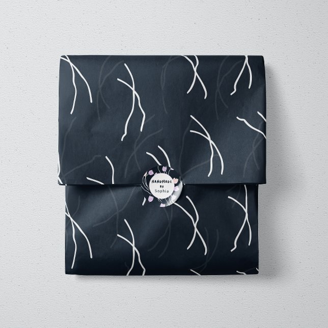 Papel De Seda Tecido Naval Abstracto Traços Desenhadcos (Criador carregado)