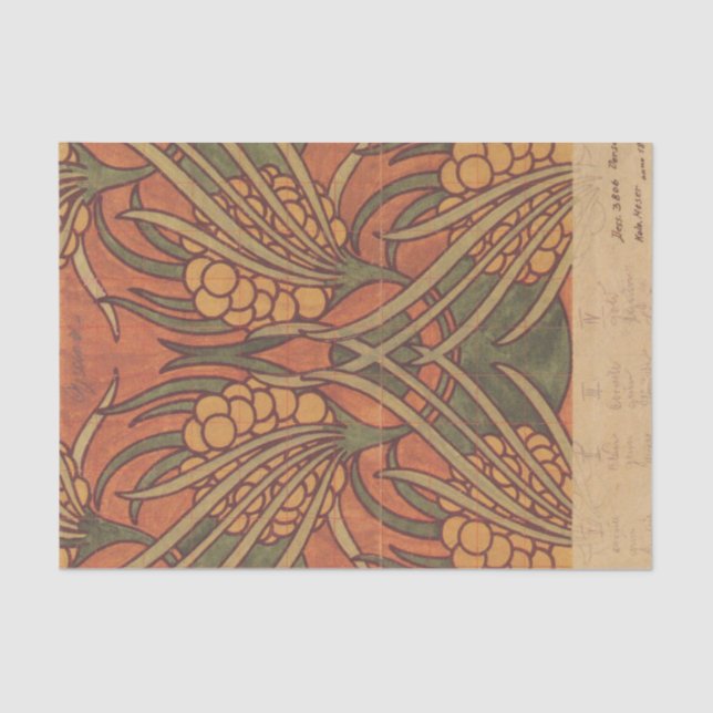 Papel De Seda Tecido para Backhausen por Koloman Moser (Frente )