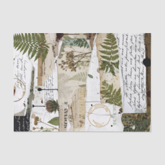 Papel De Seda Tecido para Colagem Artesanal: -Botânico