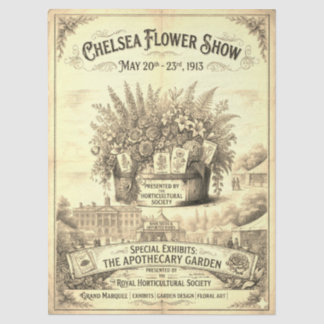 Papel De Seda Tecido para decoupage da Chelsea Flower Show Victo
