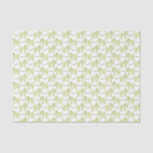 Papel De Seda Tecido verde da aguarela da arte do salgueiro