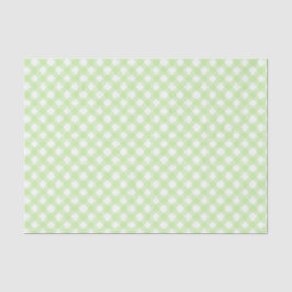 Papel De Seda Tecido verde suave Gingham
