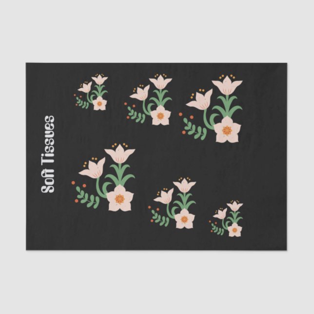 Papel De Seda Tecidos Suaves Personalizados Texto Cor da Cinza L (Frente )