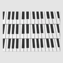 Papel De Seda Teclas de Piano Pretas e Brancas Pianista Músico
