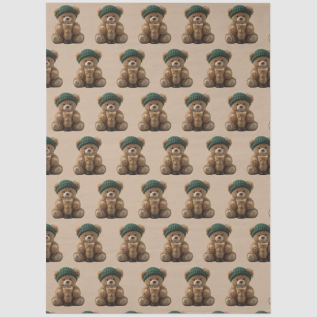 Papel De Seda Teddy Bear Cold Brew  (Frente )