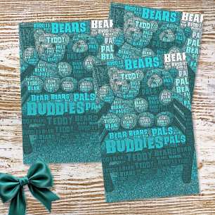 Papel De Seda Teddy Bear Melhores Amigos Integrados Cloud