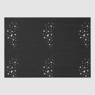 Papel De Seda Tema das Estrelas Brancas Celestiais