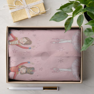 Papel De Seda Tema de Ballet de Noz Pink para Meninas