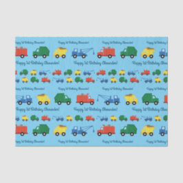 Papel De Seda Tema de Festa de primeiro aniversario de Carros de