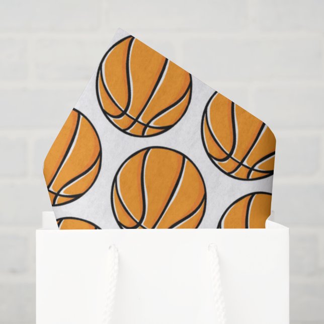 Papel De Seda Tema de festa divertido de basquete infantil (Sacola de presentes)
