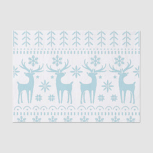 Papel De Seda Tema de inverno da Arte Popular do Ártico