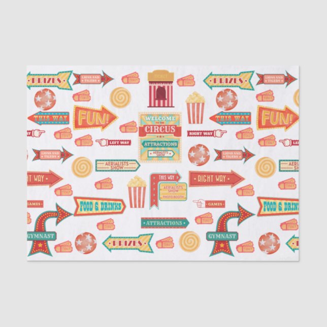 Papel De Seda Tema do Grande Circo (Frente )