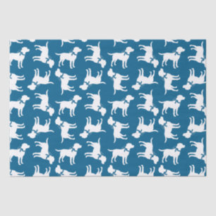 Papel De Seda Tema do Labrador - Laboratório Azul Chá de frald