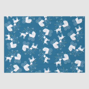 Papel De Seda Tema do Labrador - Laboratório Azul Chá de frald