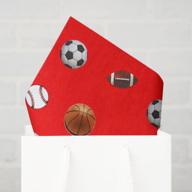 Papel De Seda Tema Esportivo (Sacola de presentes)