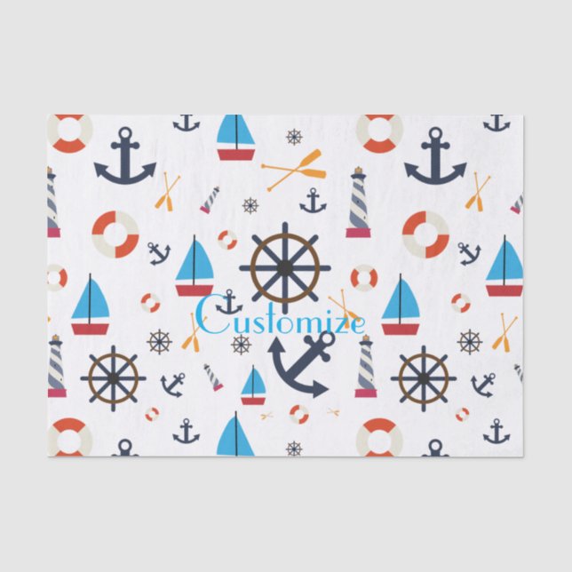 Papel De Seda Tema náutico Thunder_Cove (Frente )