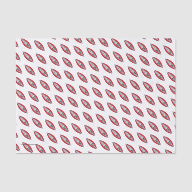 Papel De Seda Tema Whitewater Red Inflatable Kayak Fun (Frente )