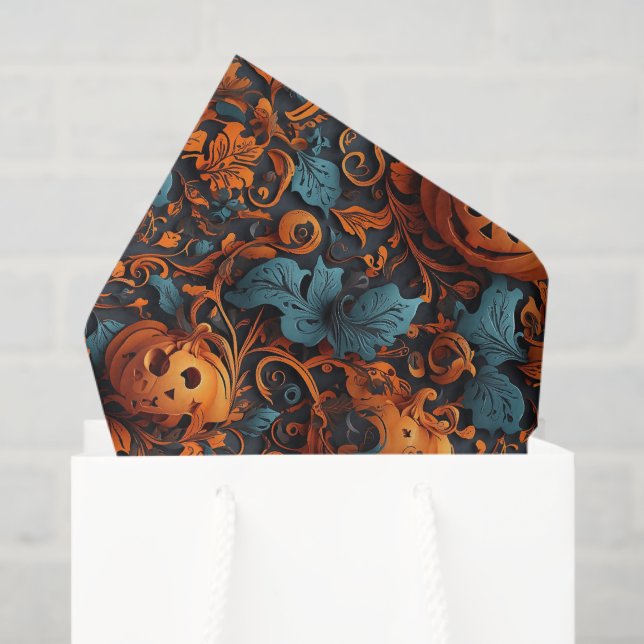 Papel De Seda Temas Vibrantes do Halloween (Sacola de presentes)