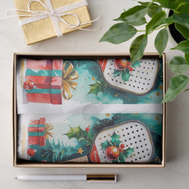 Papel De Seda Temo de Natal da Pickleball (Presente)