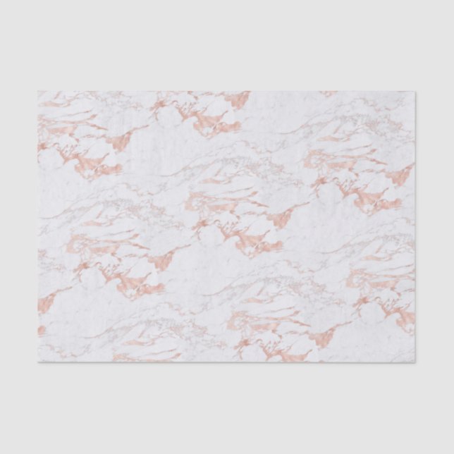 Papel De Seda Tendência Rosa Gold Foil Marble (Frente )