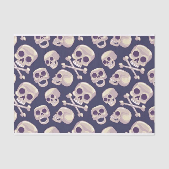 Papel De Seda Tendy Halloween Spooky Skulls Decoupage Impressão (Frente )
