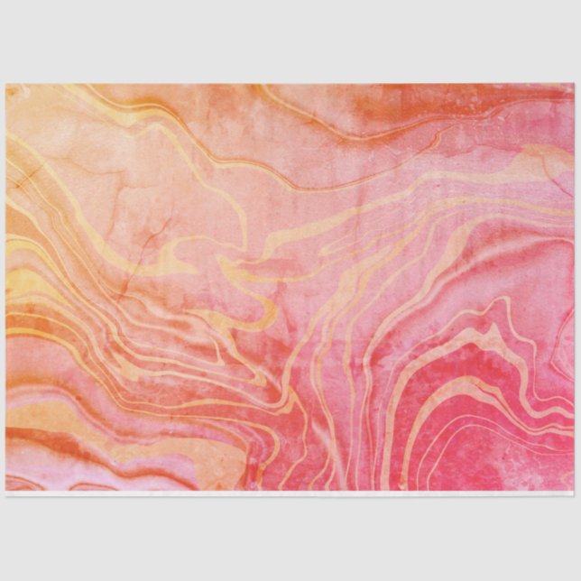 Papel De Seda Tendy Modern Na moda Abstrato Marble (Frente )