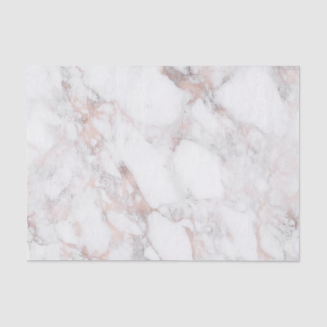 Papel De Seda Tendy Rosa-gold e White Faux Marble (Frente )