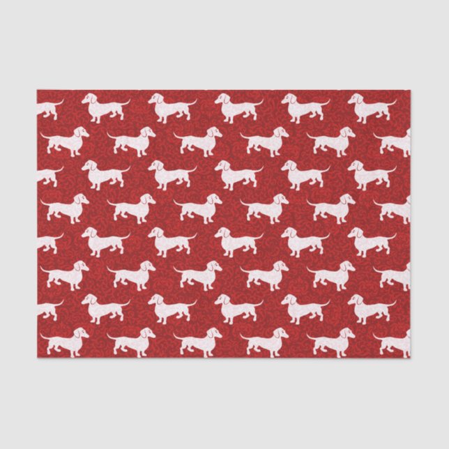 Papel De Seda Tenha um Natal feliz do Dachshund (Frente )