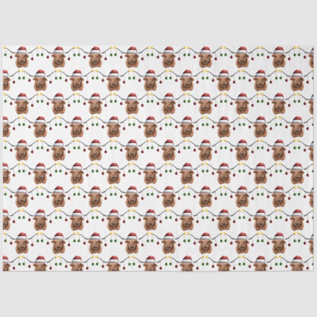 Papel De Seda Tenha uma Feliz de Natal Hielan Coo (Frente )