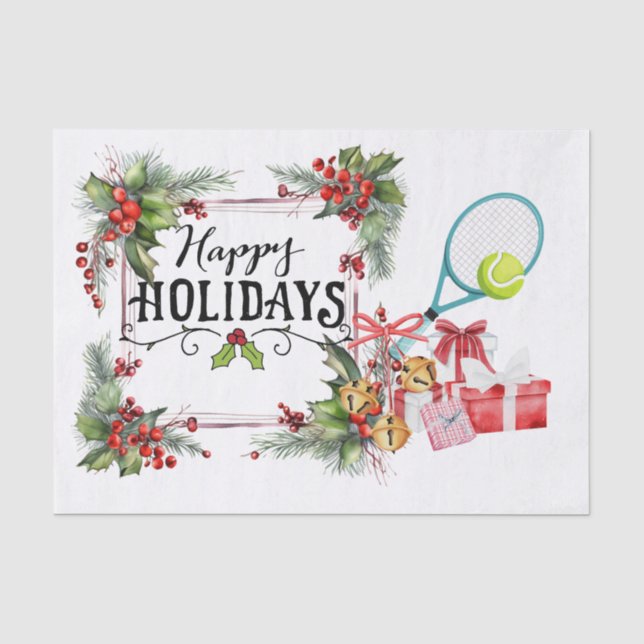 Papel De Seda Tênis Natal com aquarela em rack (Frente )