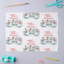 Tennis Christmas Festive Snowman