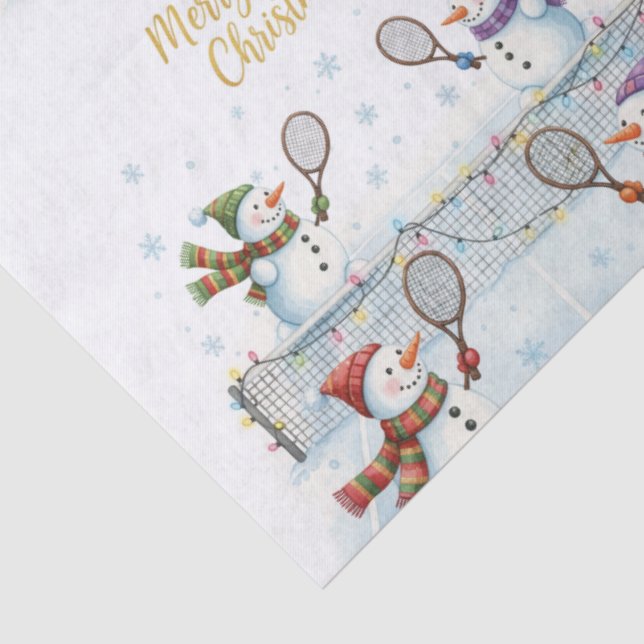 Papel De Seda Tennis Christmas  Festive Snowman  (Detalhes)