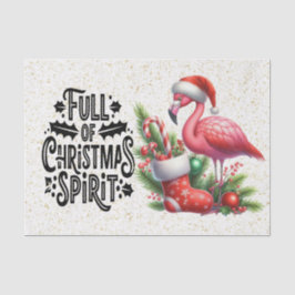 Papel De Seda Termo Flamingo Christmas