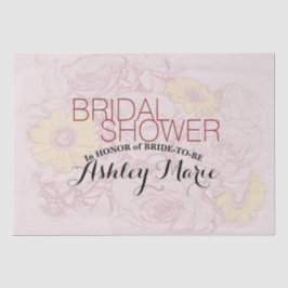 Papel De Seda Terra Cotta Outline Buquê Personalizado