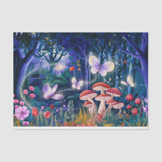 Papel De Seda Terra de Borboleta de Asas Magnéticas, (Frente )