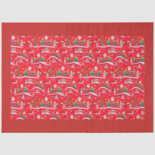 Papel De Seda Terra Papai noel