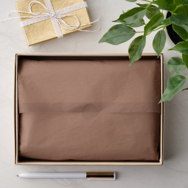 Papel De Seda Terracotta - Cor Sólida Laranja Queimada (Presente)