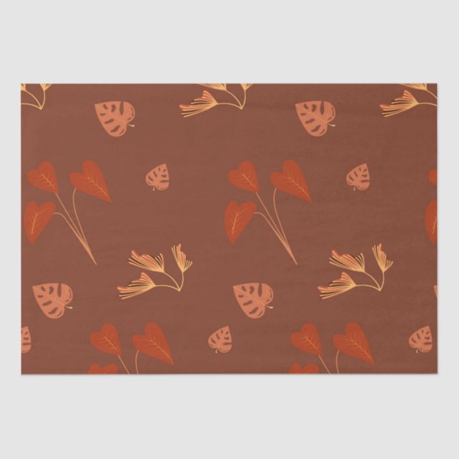 Papel De Seda Terracotta Floral Pattern (Frente )