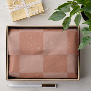 Papel De Seda Terracotta quadrados aflita estilo antigo de Impre