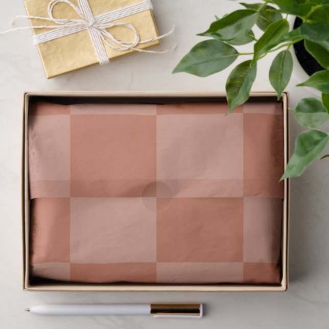 Papel De Seda Terracotta quadrados aflita estilo antigo de Impre (Presente)