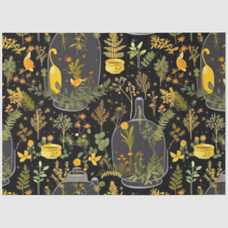 Papel De Seda Terrádios de vidro para decoração de folhas